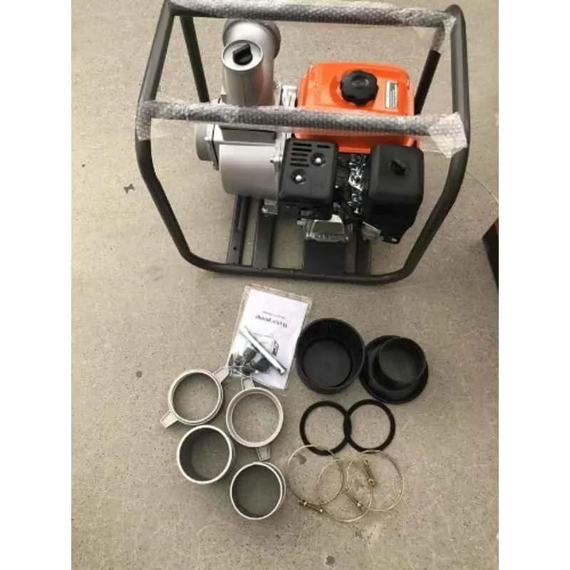 Image of BS-40 Petrol Water Pump Set | 8 HP, 212 CC 4-Stroke Heavy Duty Engine | 4-Inch Inlet /Outlet, 700 LPM Flow Rate | High Suction for Agriculture & Irrigation (Orange)