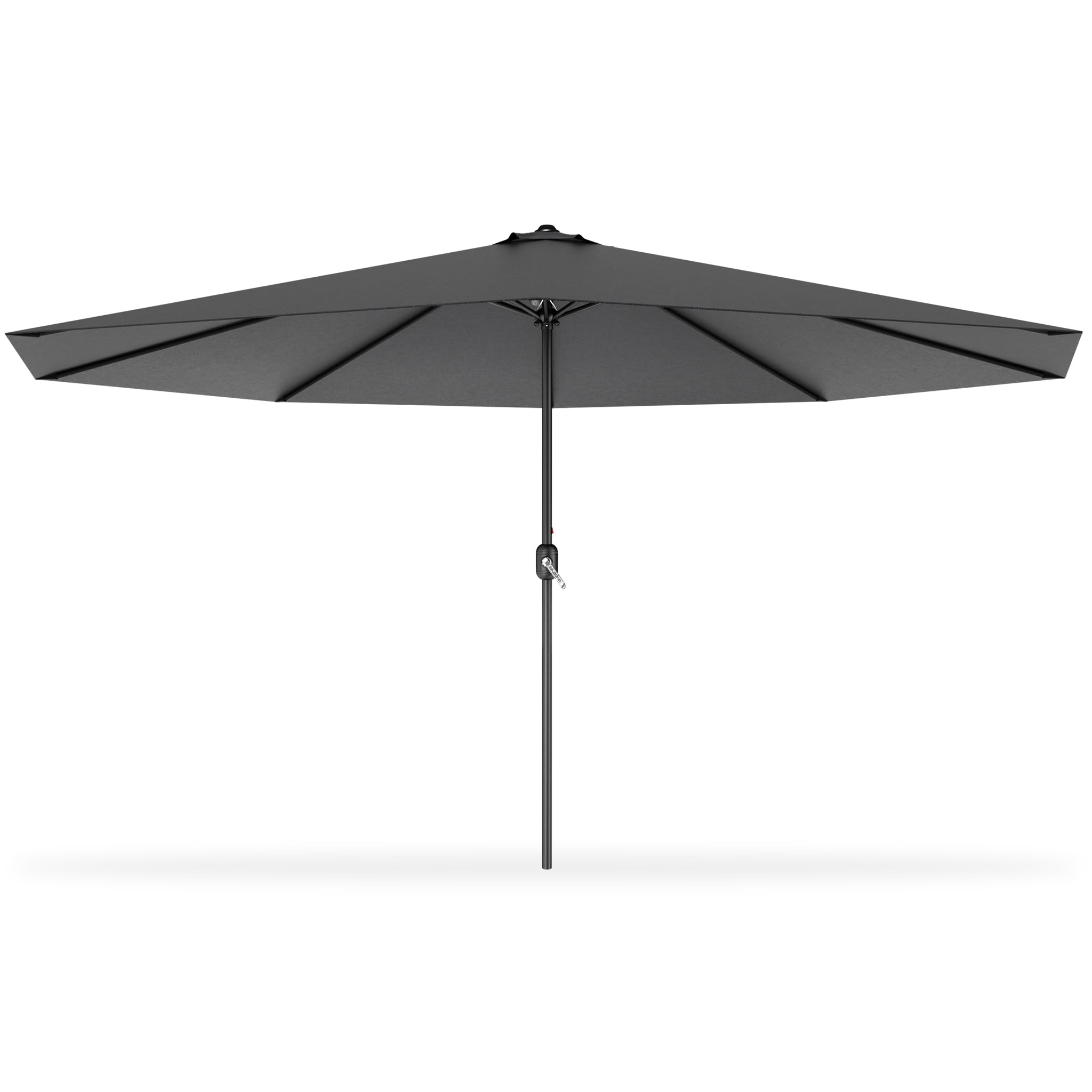 UISEBRT 350cm Sonnenschirm Alu mit Handkurbel UV Schutz 40+ - Gartenschirm Terrassenschirm Marktschirm für Balkon, Garten, Terrasse (350cm,Beige)