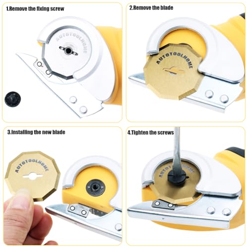 4PCS Titanium Coated Replacement Rotary Blades for Worx ZipSnip Cordless Electric Scissors Compatible with WA2300,RC2600K,RC2601, RC2602, WX080L, WX081L Box Cutter by AUTOTOOLHOME - Image 6
