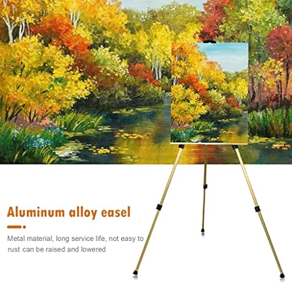 JLYDYSJ 63 inch kunstenaar ezel in hoogte verstelbare aluminiumlegering display ezel schets schilderij tekening staan met draagtas (Color : Argento)