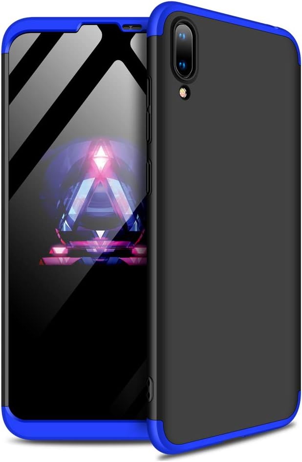 Ypanda Case for Huawei nova 3i / P20 / P20 Pro / P30 Lite / P30 Pro/Mate 10 pro / Y9 (2018) Case 3 in 1 Design - 360 Degree Full Body Protection - Ultra Slim Hard Case (Y7 pro 2019,Blue-Black)