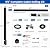 Muzata 3ft-6.5ft Stair Cable Railing System Side Mount Full Set 36" Black Post PF01 Handrail HL10 One-Stop All-in-One DIY Kit, RC04