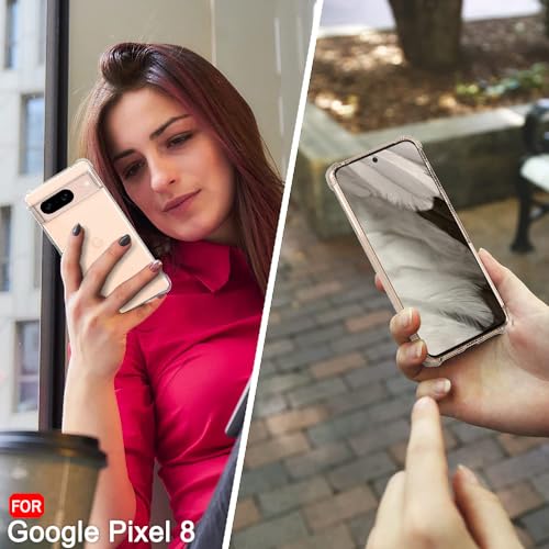 Image of TheGiftKart Crystal Clear Back Cover Case for Google Pixel 8 | 360 Degree Protection | Shock Proof Design | Transparent Case Cover for Google Pixel 8 (PC & TPU, Transparent Bumper)