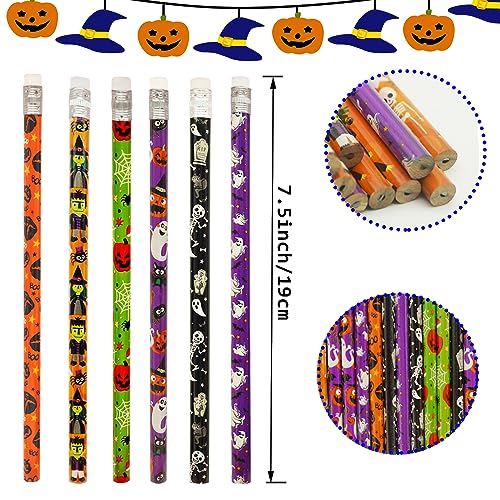 Lápices Halloween de madera con borrador x60 unidades miniatura 2