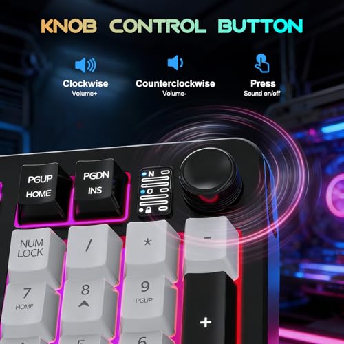 Image of NPET KM98 Triple Mode RGB Backlit Gaming Keyboard and Mouse Combo, 98 Key Quiet Mechanical Feel Keyboard, 7200 DPI Ergonomic Mouse, Spill-Resistant, for PC, Black (Wired Mode KM)