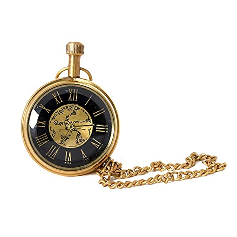 Vintage collection Brass Shine Pocket Watch (B096L743ZZ) Amazon Price History, Amazon Price Tracker