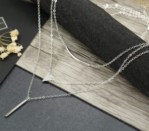 FINREZIO 12 PCS Gold Plated Layered Necklace for Women Girls Sexy Long Choker Chain Y Necklace Bar Feather Pendent Necklace Sets4