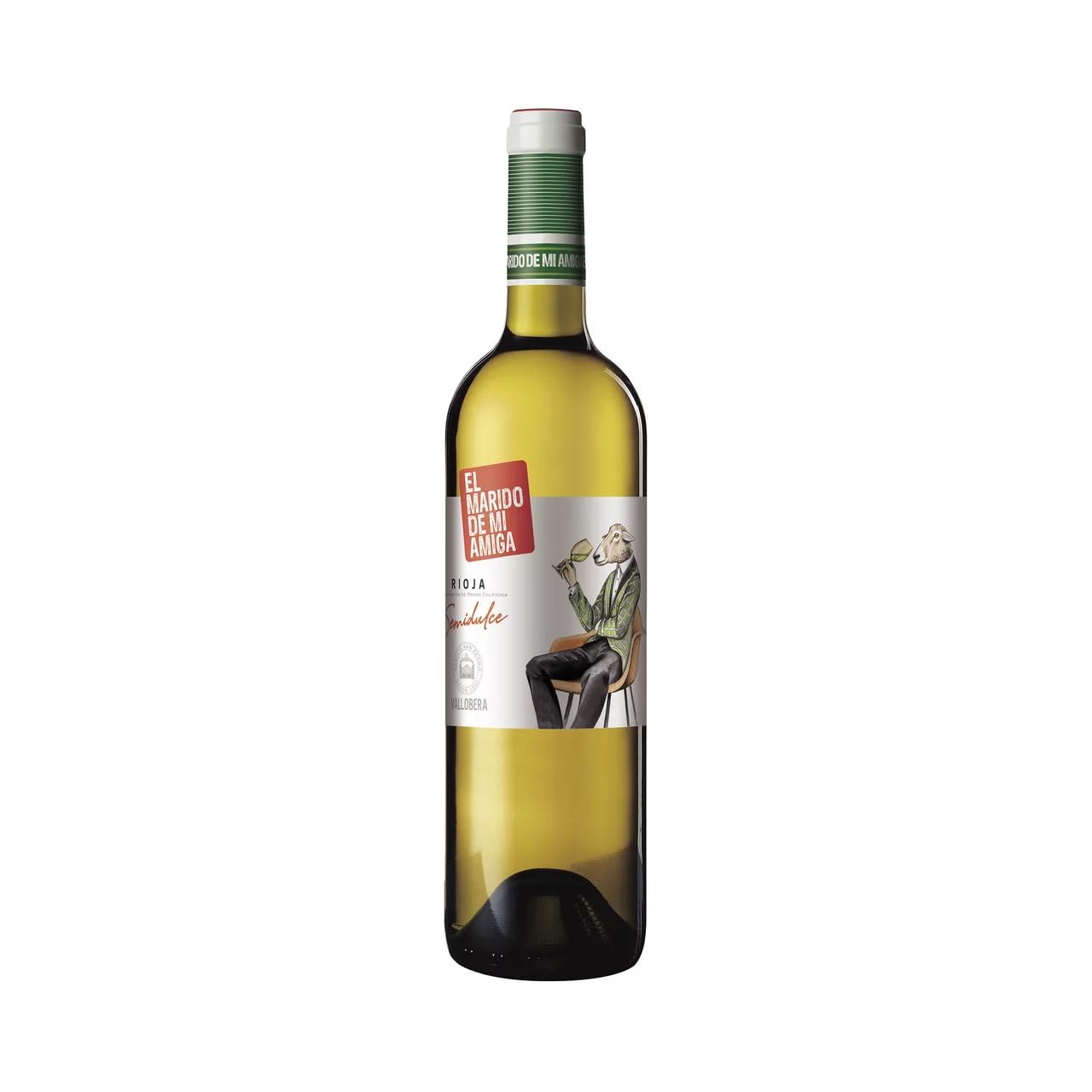 EL MARIDO DE MI AMIGA Halbtrockener Weißwein mit D.O. Ca. Rioja Flasche 75 cl. 4er Pack