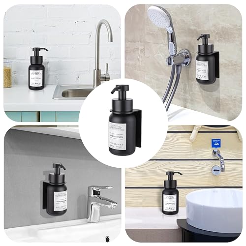 Nobtou Black Soap Dispenser Wall Mount For Bathroom thumb #6