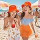 Aperol Spritz Kostüm Accessoires, Bestickte Aperol Fischerhüte, Aperol Socken, Orangen Ohrringe, Herz Sonnenbrille Orange, Perfekt für Karneval Orange Partys Cosplay, Geschenk für Aperol-Liebhaber (A)