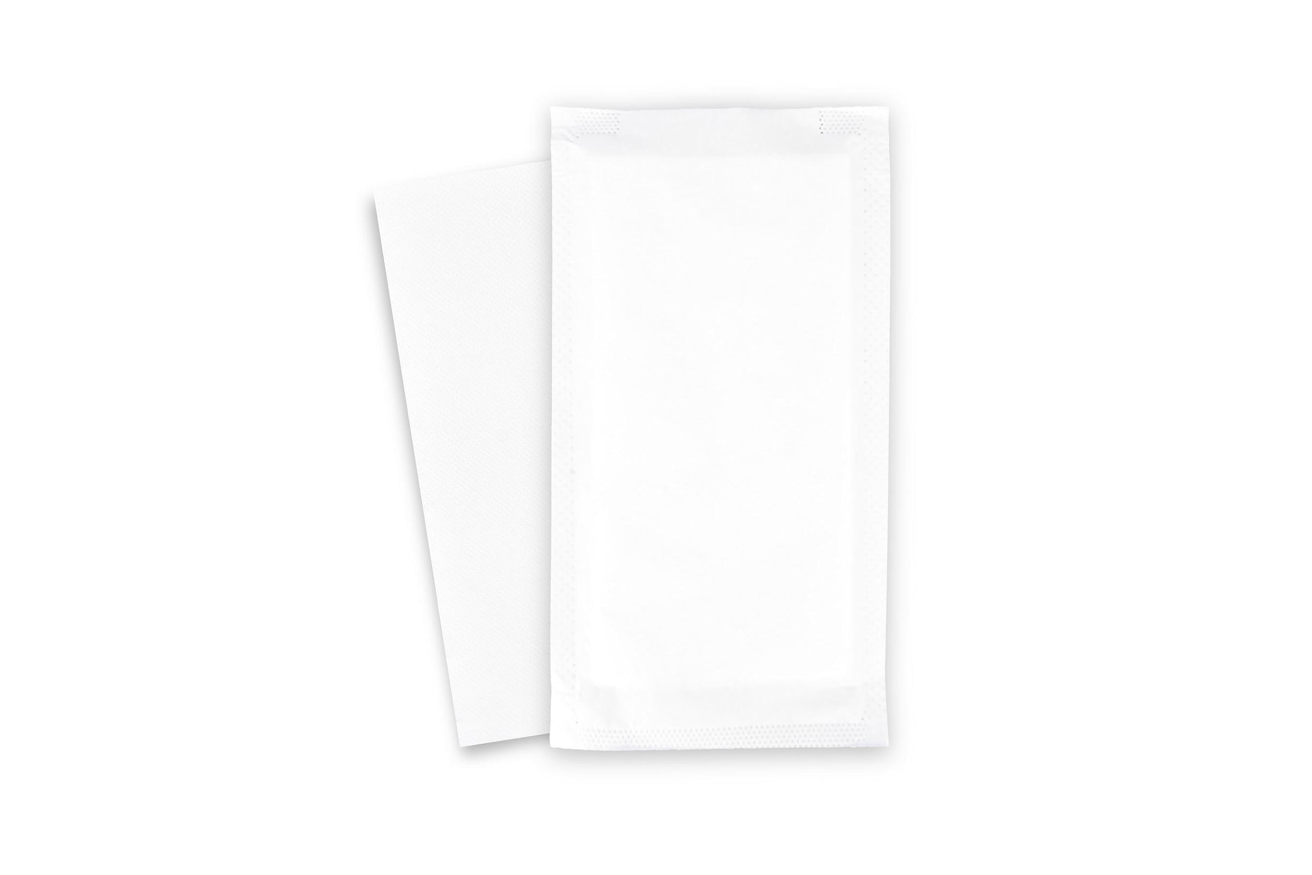 Hypafol Bestecktasche mit Serviette | 38x38cm, weiß, 1/8 Falz, 500 Stück | hochwertige Bestecktasche aus Papier | Serviette aus Zellstoff | für Geburtstage, Catering, Gastronomie & Kantine (weiß)
