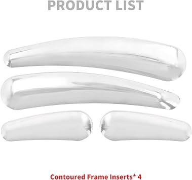 Motorcycle Curved Swingarm Frame Insert Set Fit for Harley Softail Fat Boy FLS FLSTN FLSTC FLSTF 2008-2017 4Pcs Chrome