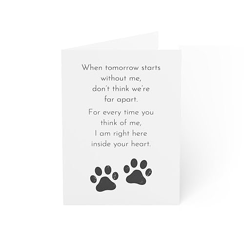 Pet Sympathy Card - Heartfelt Memorial for Pet Loss -