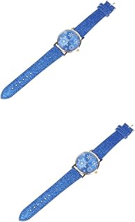 2Pcs Relógios Femininos Relógios Femininos Relógios Femininos Relógios De Moda Relógio De Design De Natal Relógio De Quartzo Relógios De Pulso Femininos Pulseira De Couro Feminino