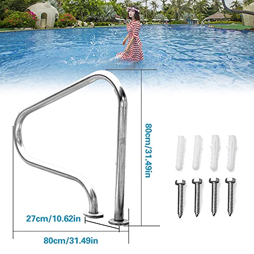 Barandal para piscina de acero inoxidable 304 fácil de montar miniatura 6