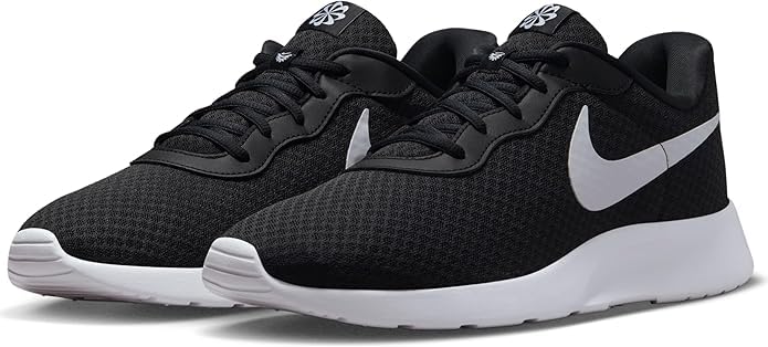 Image of Nike Mens Tanjun School Shoes FLYEASE-OBSIDIAN /WHITE-DV7775-400-6UK