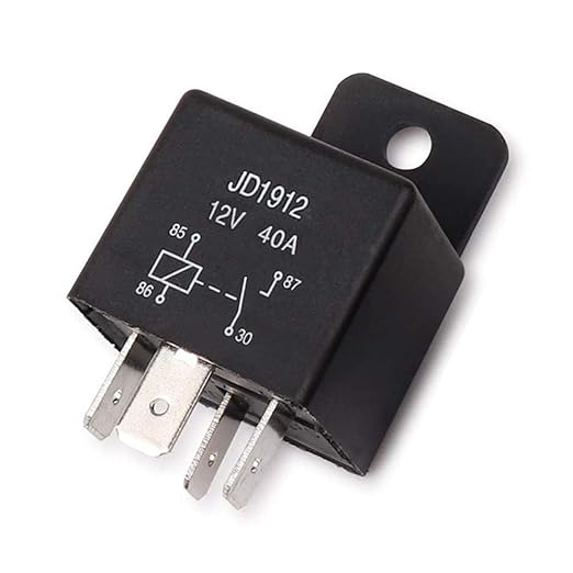 JD1912 Automotive Relay 4-Pin 40A 12V SPST Car Truck Van Motorcycle Boat Relay,1 Pack