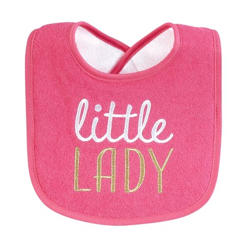 Image of Hudson Baby Infant Girl Cotton Terry Drooler Bibs with Fiber Filling, My Mama, One Size