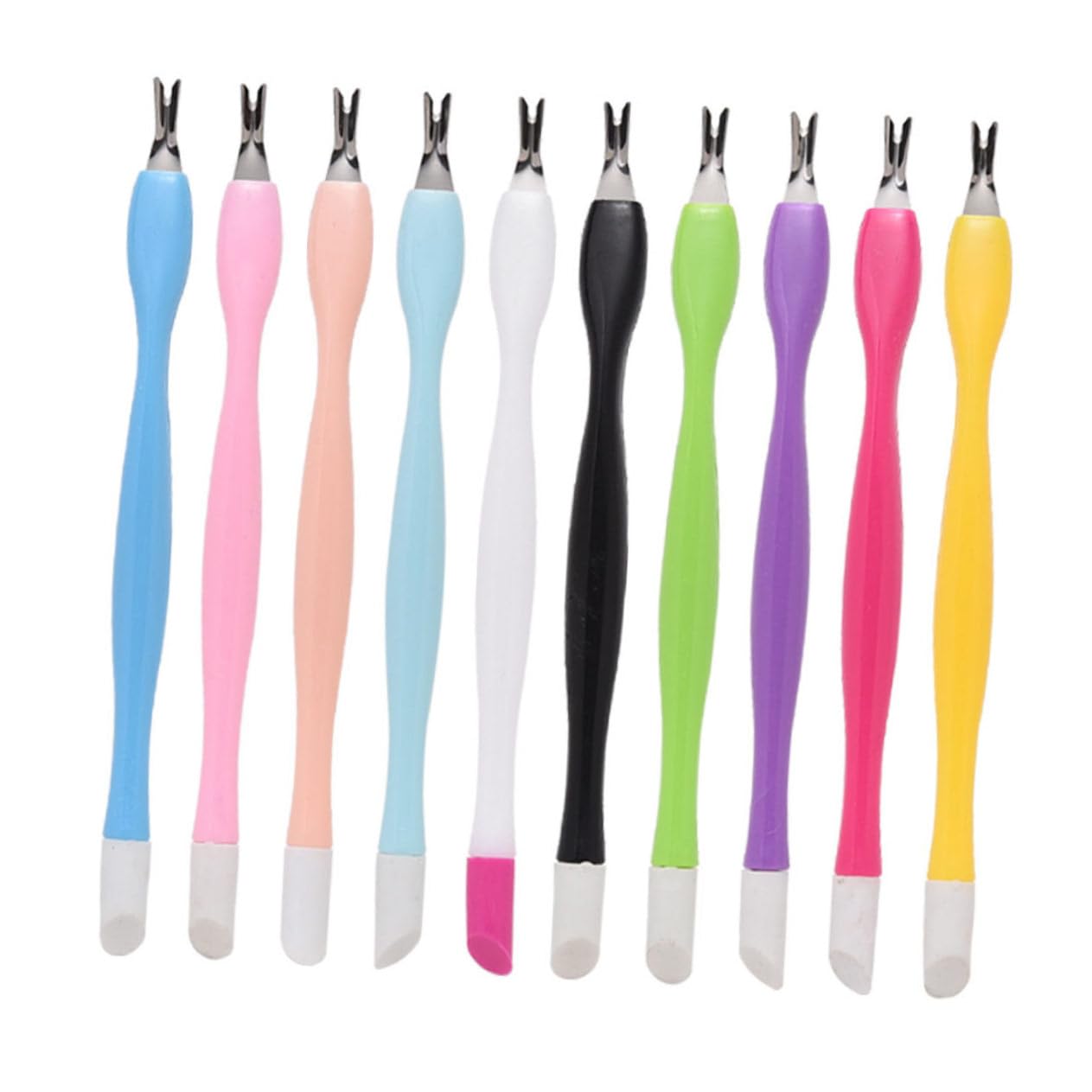 Mikinona Complete Manicure Kit 15pcs Nail Nippers Cuticle Clippers Trimmer Forks Pusher Dead Skin Remover for Nail Art Random Color