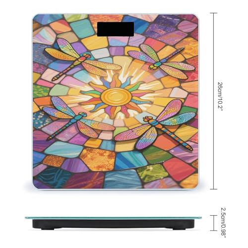 Balanza digital de baño con vidrio templado y pantalla LCD miniatura 2