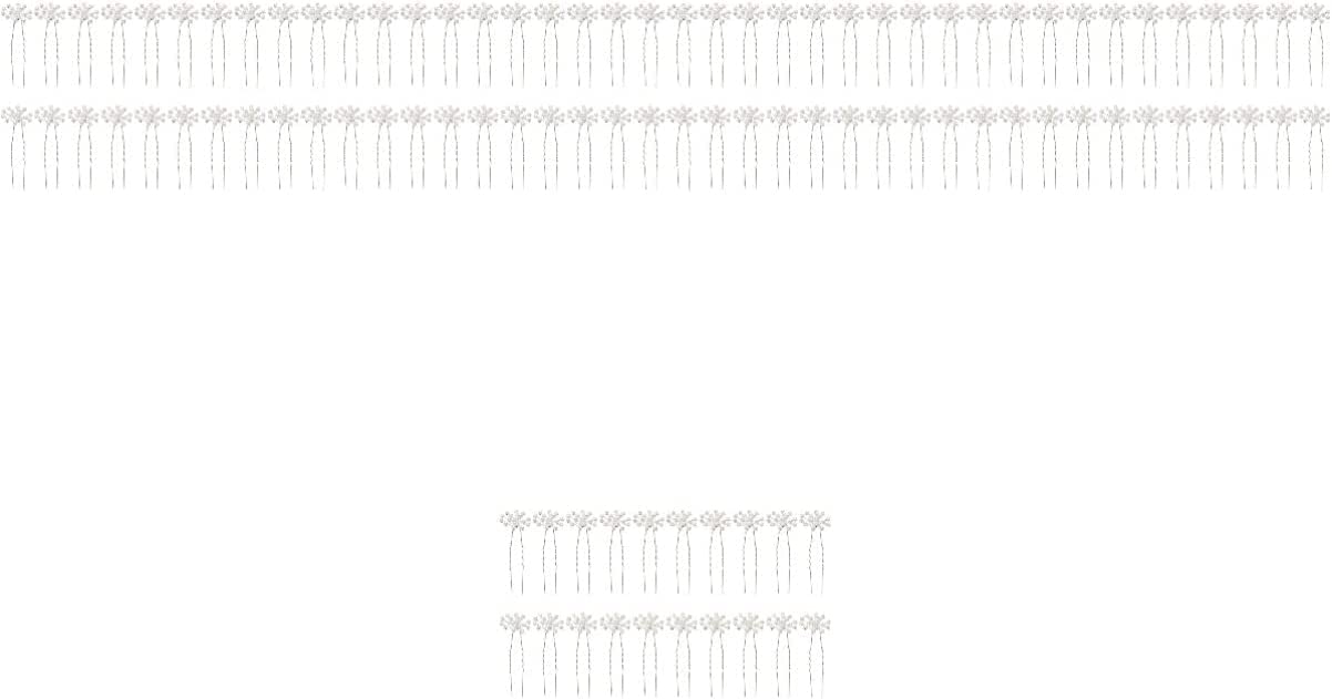 Forcine for capelli ， Fermagli for capelli for donna ， 40 pezzi Copricapo Spose Elegante Forcella Capelli Spilla da sposa Accessorio Ragazze Perle Chic Updo Chignon Gypsophila Damigelle d'onore Fiore