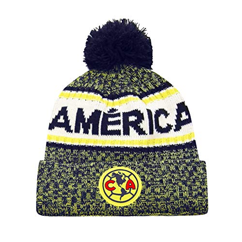 Icon Sports Federacion Mexicana de Futbol Asociacion Club America Crowned Team Pom Beanie, Navy, OSFM (CA42BN-2)