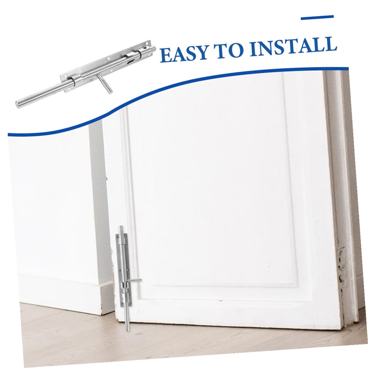 2 pezzi Bullone per Porta in Acciaio Inossidabile Chiusura Scorrevole Pesante per Sicurezza Casa Adatto Porte in Legno Cancelli e Armadi Facile da Usare e Resistente