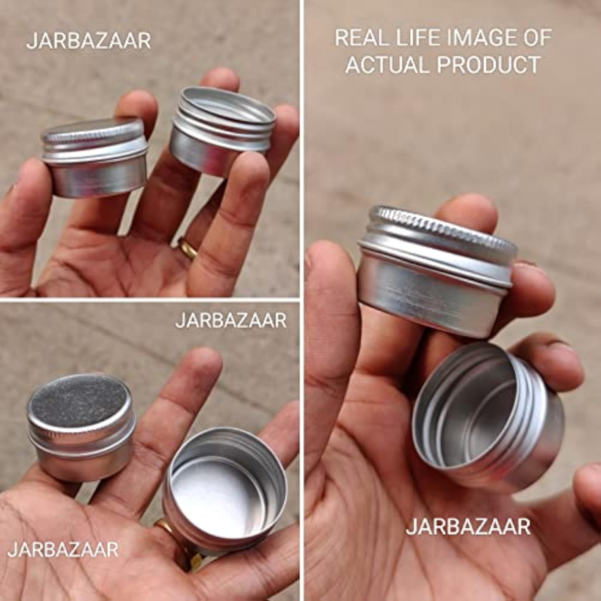Trial Pack of 6 Aluminium Tin Containers, 15 GM