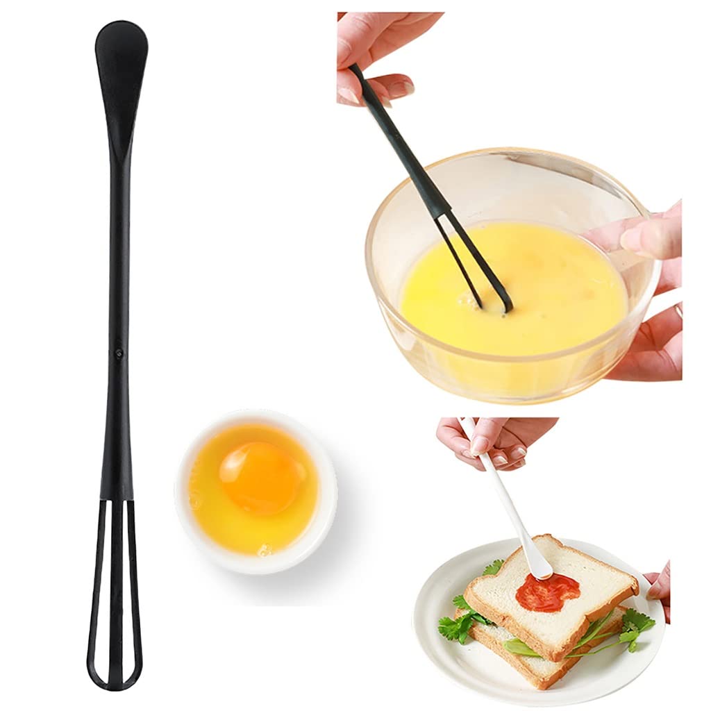 Mini Frusta Multifunzione in plastica per Uova, salvaspazio, frullino per Le Uova, Cucina di casa, condimento, Bastoncino per mescolare, Gadget da Cucina per la casa (Colore: Wit,