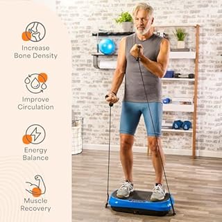 Lifepro Waver Mini Vibration Plate Exercise Machine - Vibrating Plate w/ 99 Adjustable Speed Levels & 9 Programs - Remote Control w/ Resistance Bands & Loops - Full Body Home, Gym & Travel Workout