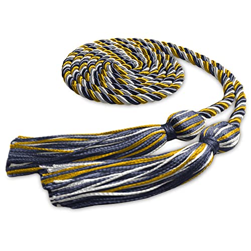 Image of Endea Graduation Single Honor Cord Three-Color (Navy Blue /Gold /White)