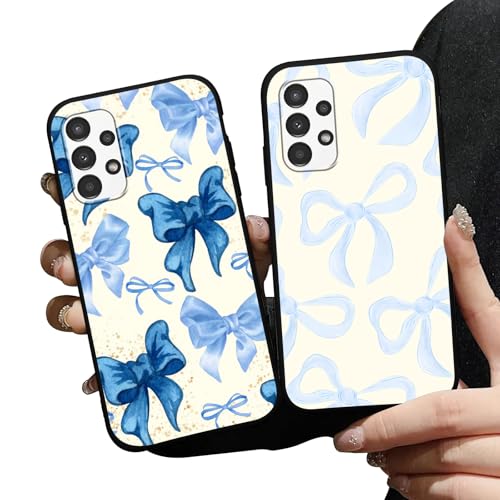 Zrutru 2 Pack Stylish Preppy Bow Phone Cases for Samsung Galaxy A13 4G Case Pretty Fashion Girly Passion Bow Pattern Print Cover Shockproof Protection Phone Funda for Samsung A13 6.6 Inch