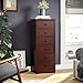 VASAGLE Dresser for Bedroom with 6 Drawers, Chest of Drawers, Solid Wood Frame, Storage Unit for Living Room, with Antique-Style Handles, Easy Installation, Brown URCD06BR