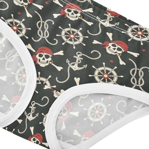 Girls Underwear Soft Cotton Pirate Kids Panties in Sizes 2/3t, 4t, 5t, 6 and 84