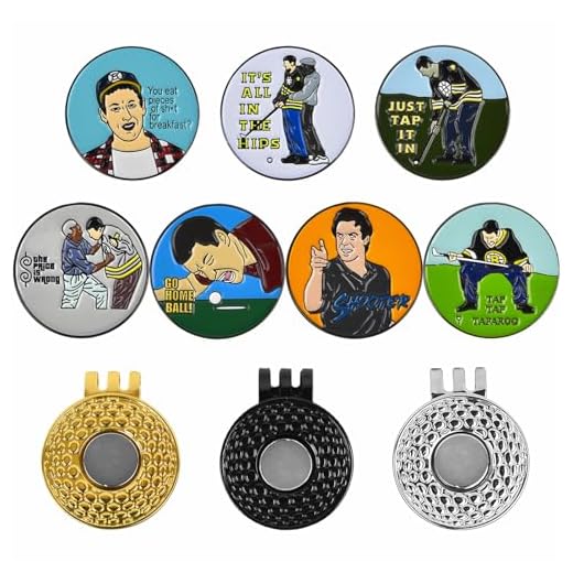Lunarthos 10PC Golf Hat Clips with Magnetic Ball Markers, Funny Character Designs, 25mm Diameter, Lightweight & Scratch - Free, Ideal Golf Accessories for Men Women
