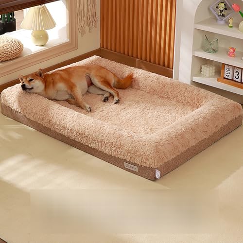 ペットベッド 猫 犬 ペットハウス ベッド クッション 洗える 大型犬用 秋冬 滑り止め 防風防湿 滑り止め 取り外せるカバー 洗える シンプル 可愛い ふわふわ 変形しにくい 通年 掃除簡単 M:75*51cm(推奨体重:7.5kg以内)
