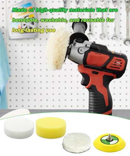Image of Buffing Polishing Pads Fits for Milwaukee Electric Tools M12 Spot Polisher /Sander,Replace 49-36-2438(Not Included Polisher)