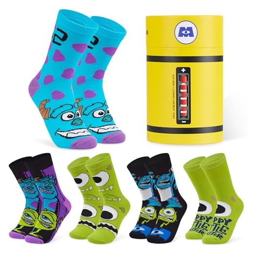 Disney Calcetines Mujer, Pack de Calcetines Divertidos, Pack de 5 Pares (Verde/Azul)