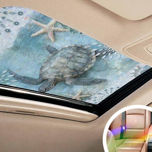 Vinilo decorativo para ventana con patrón de tortuga marina miniatura 3