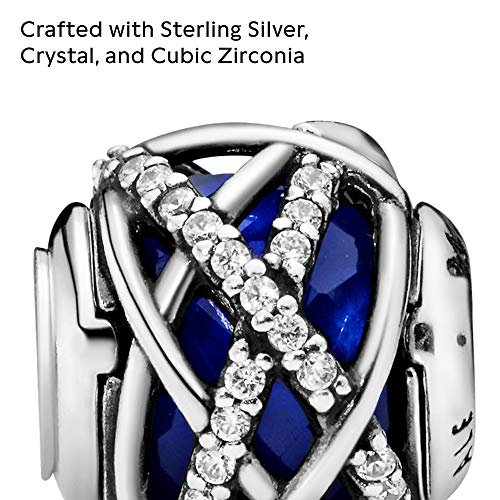 PANDORA Galaxy Charm, Sterling Silver, Royal Blue Crystal, Clear Cubic Zirconia, One Size3