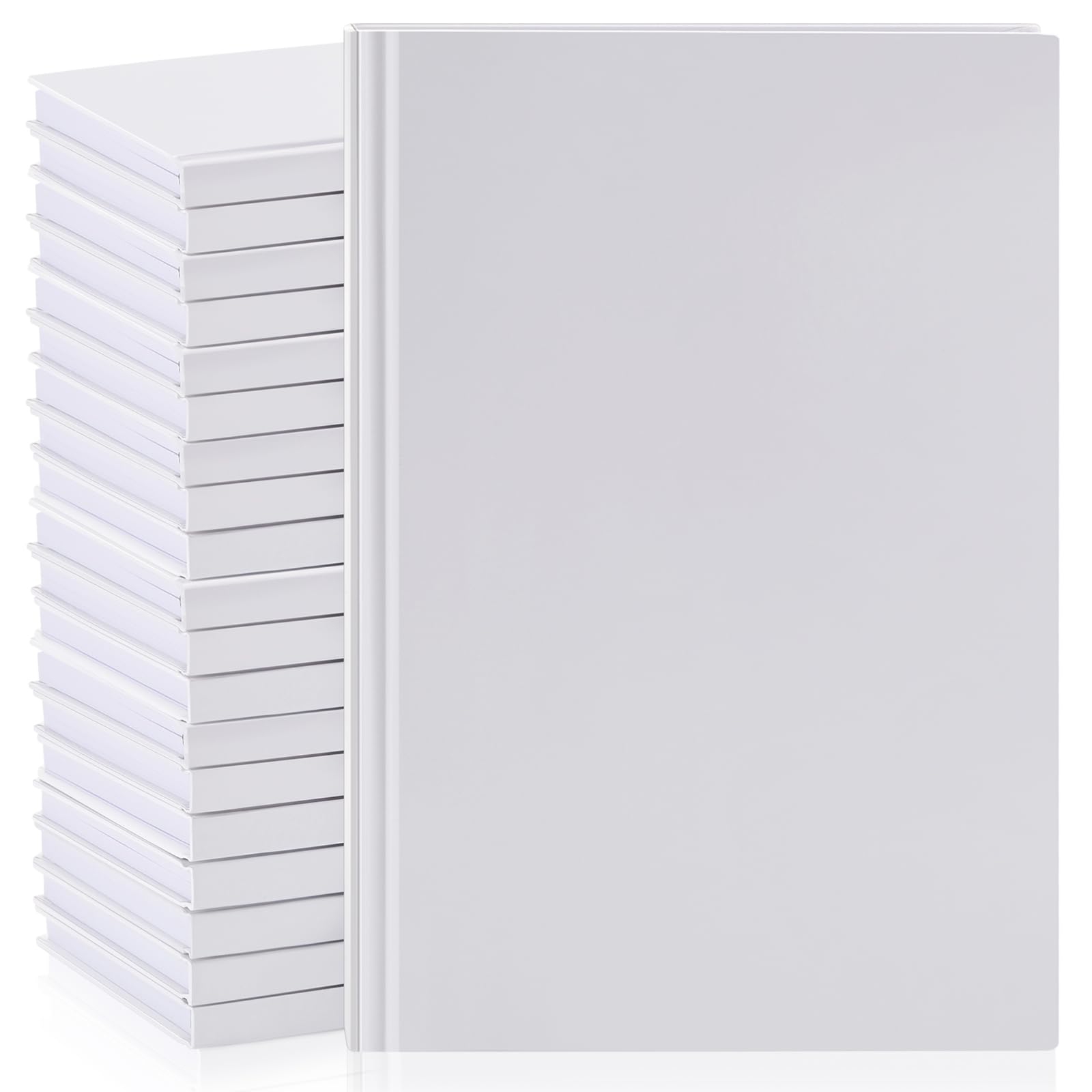 Henoyso 20 quaderni A5 in carta kraft vuota, 100 fogli/200 pagine non foderate, per scrittura, disegno, composizione, quaderni per regali, studenti, scuola, ufficio, viaggiatori, 20 x 14 cm (bianco)