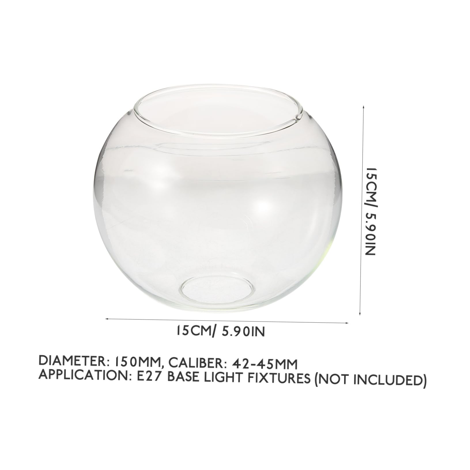 Artibetter Glass Spherical Lampshade Transparent Globe Shade Post Hanging Acrylic Chandelier s Hanging Glass E27 One Decorate - Image 3