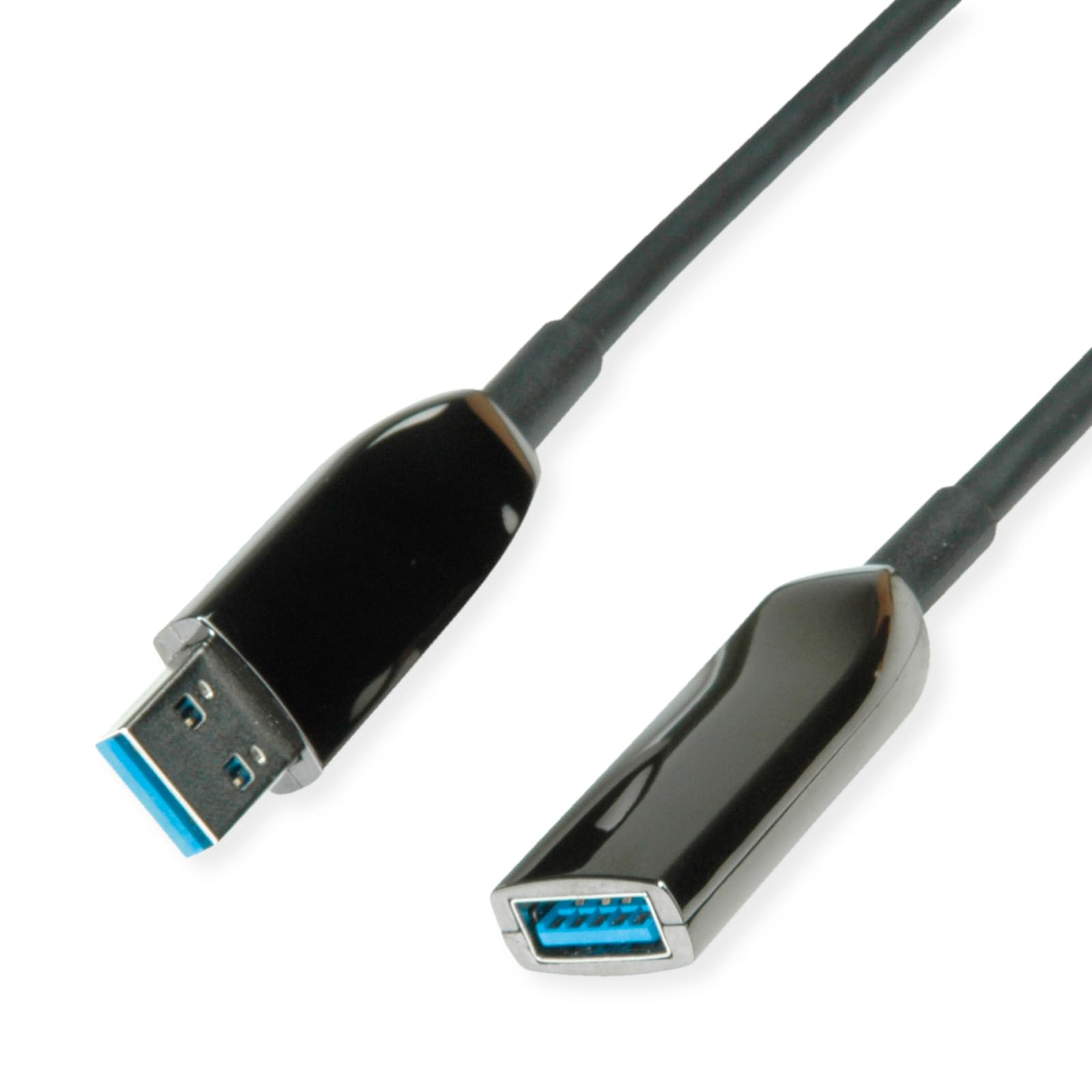 ROLINE Aktywny kabel USB 3.2 Gen 1 (AOC), ST/BU, czarny, 15 m