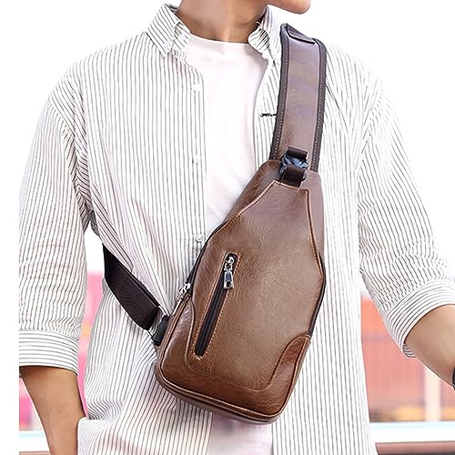 Sling Bag for Men, Leather Crossbody Backpack, Shoulder Bag, Sling Bag4