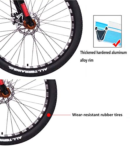 FEFCK Mountainbike Fahrräder 26-Zoll-Aluminiumlegierung 27-Gang Student Adult City Road Heimtrainer, Hydraulische Verriegelung Vorderradgabel Und Versteckter Designrahmen MTB – Bild 3