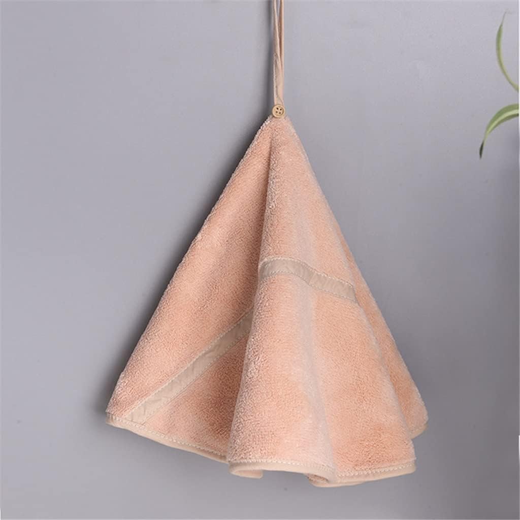 Round Cute Wind Towel Coral Fleece Absorbent Handkerchief Fiber Towel Hanging(E)