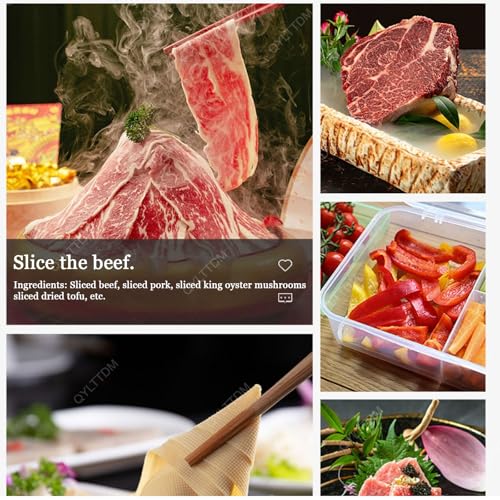 Affettatrice per carne commerciale, 1100 W, in acciaio inox, funzionamento verticale, con coperchio trasparente e lame staccabili, per cucina domestica e ristorante