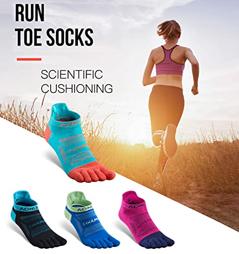 Image of Toe Socks Cool-max Running Socks for Men Women 3 Pairs Athletic Breathable Five Finger Socks