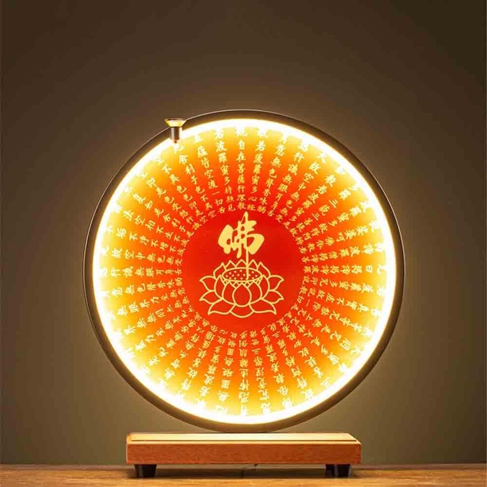 Estatua de Feng Shui Estatua de Buda de cerámica Adorno de Escritorio Oficina Sala de Estar Adorno de Feng Shui con círculo de luz roja Figura de la Suerte de la Riqueza