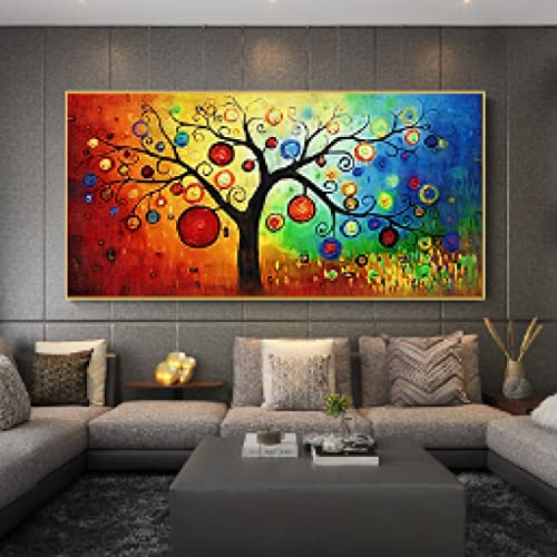 Toile art abstrait moderne pour habiller un grand mur de salon vide 90x180